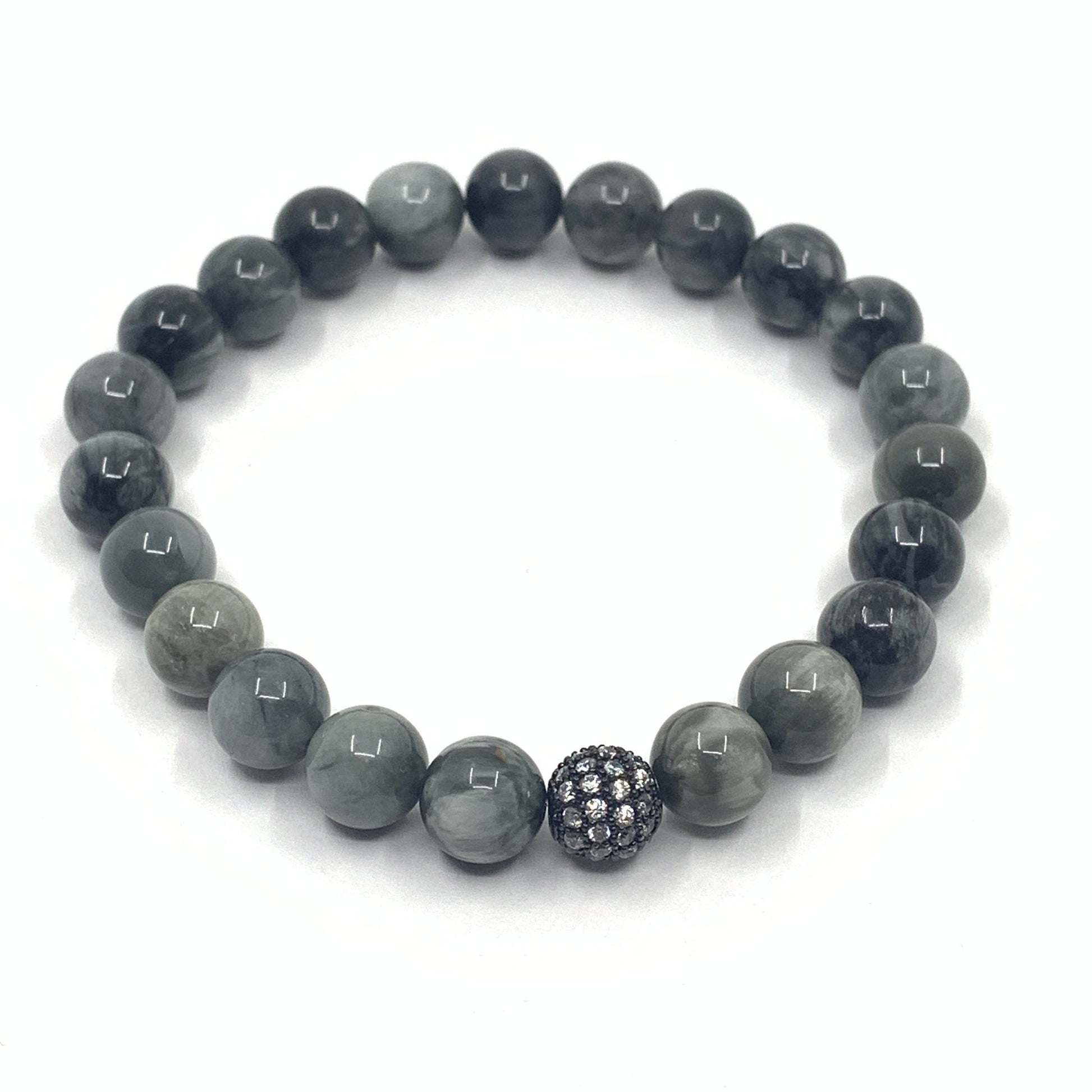 Eagle eye cz bead bracelet