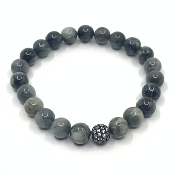Eagle eye cz bead bracelet
