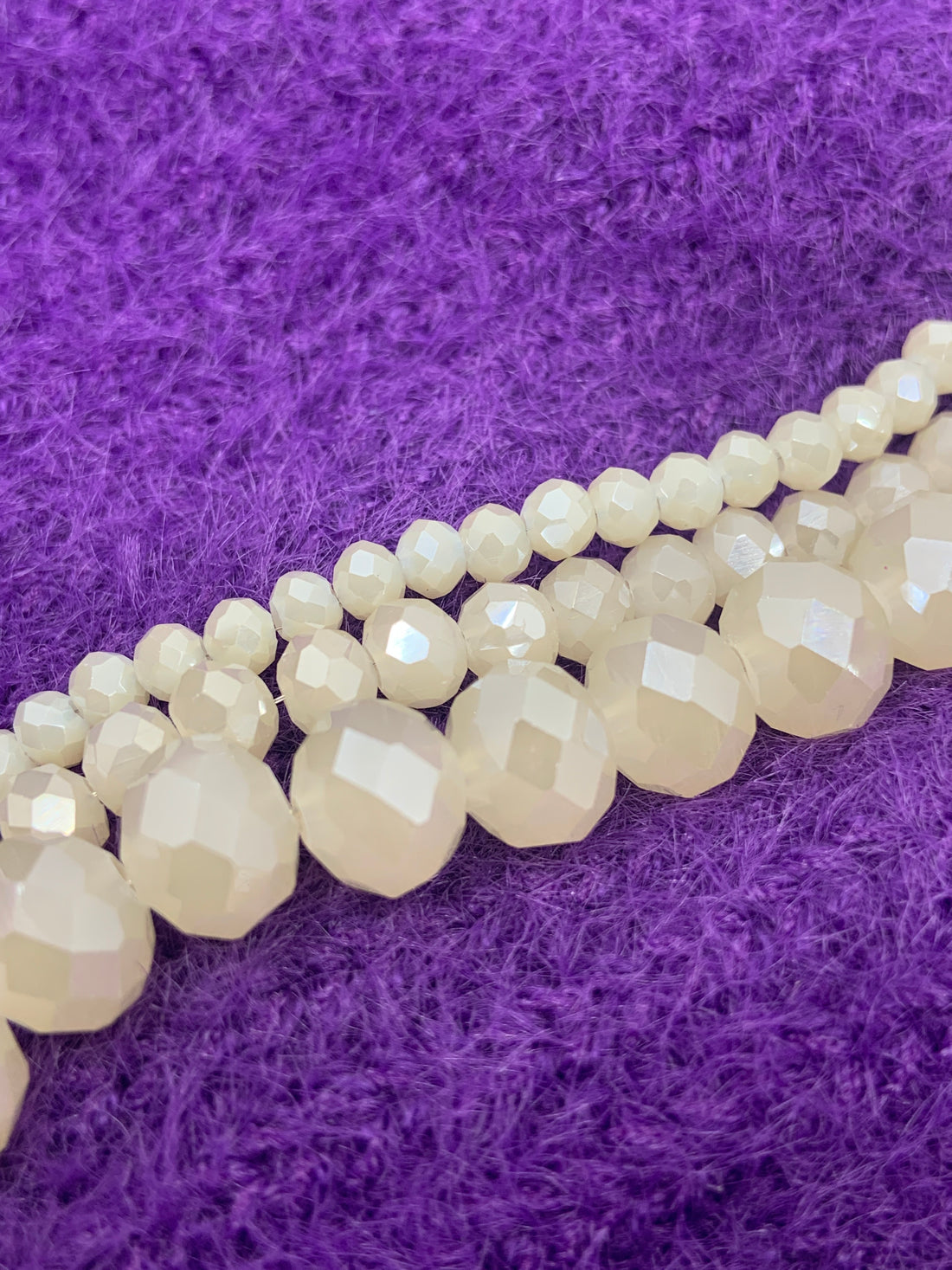 Opaque Pastel Cream Glass Beads for jewelry making