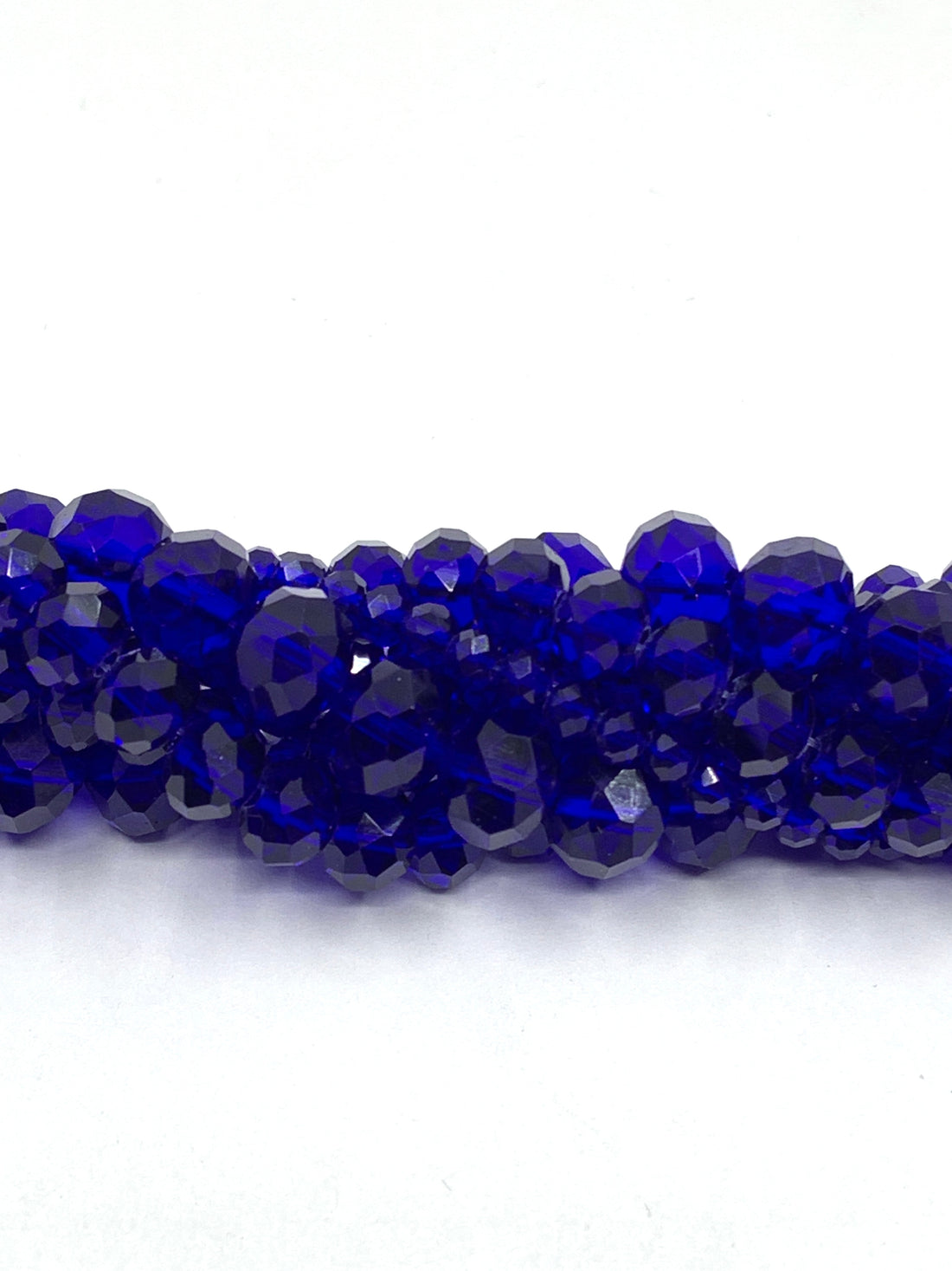 Royal blue rondelle glass beads