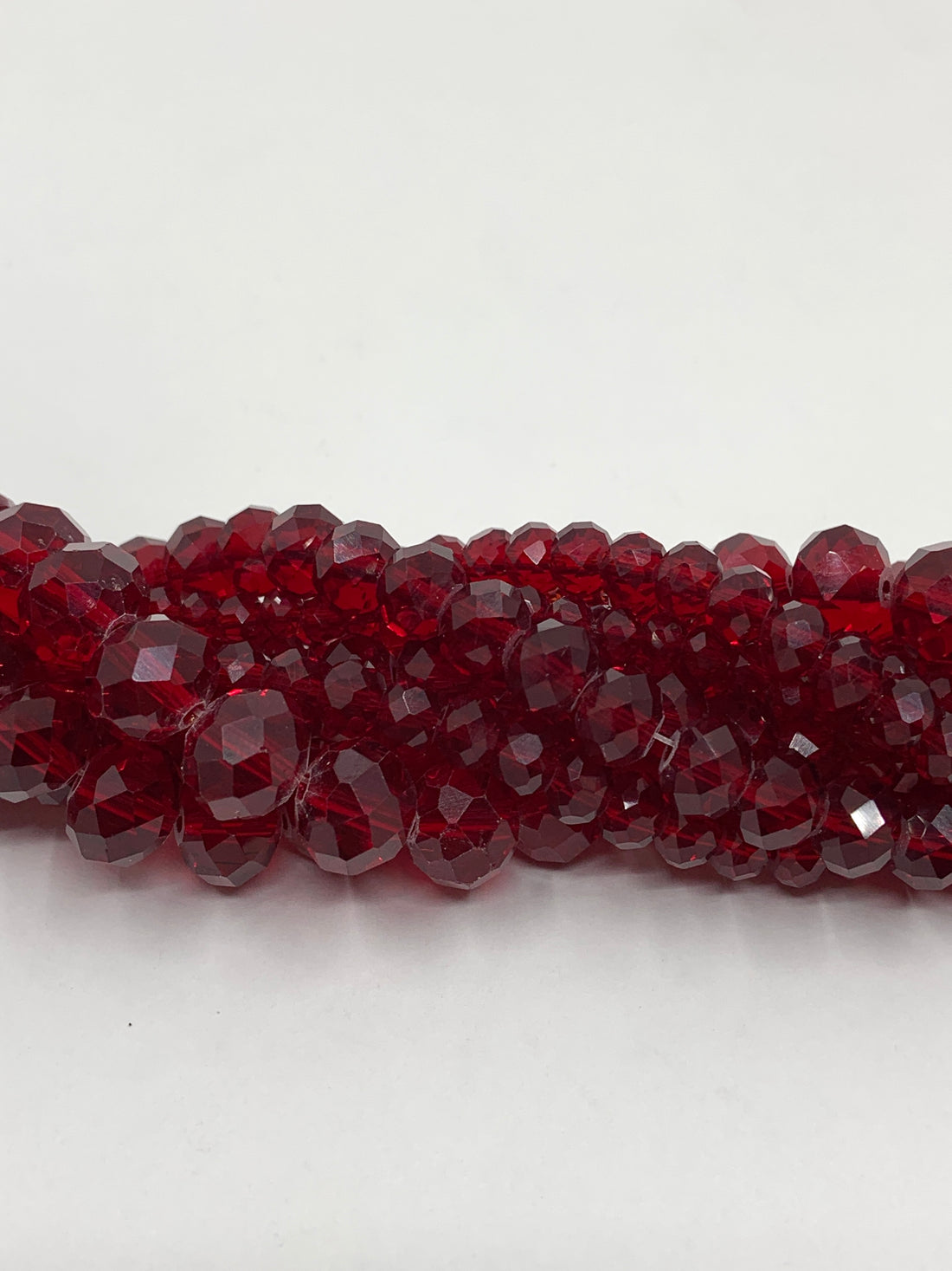 Siam Red Rondelle Glass Beads
