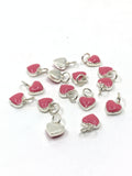 Cute Enamel pink heart