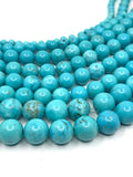 Round turquoise beads for jewelry making