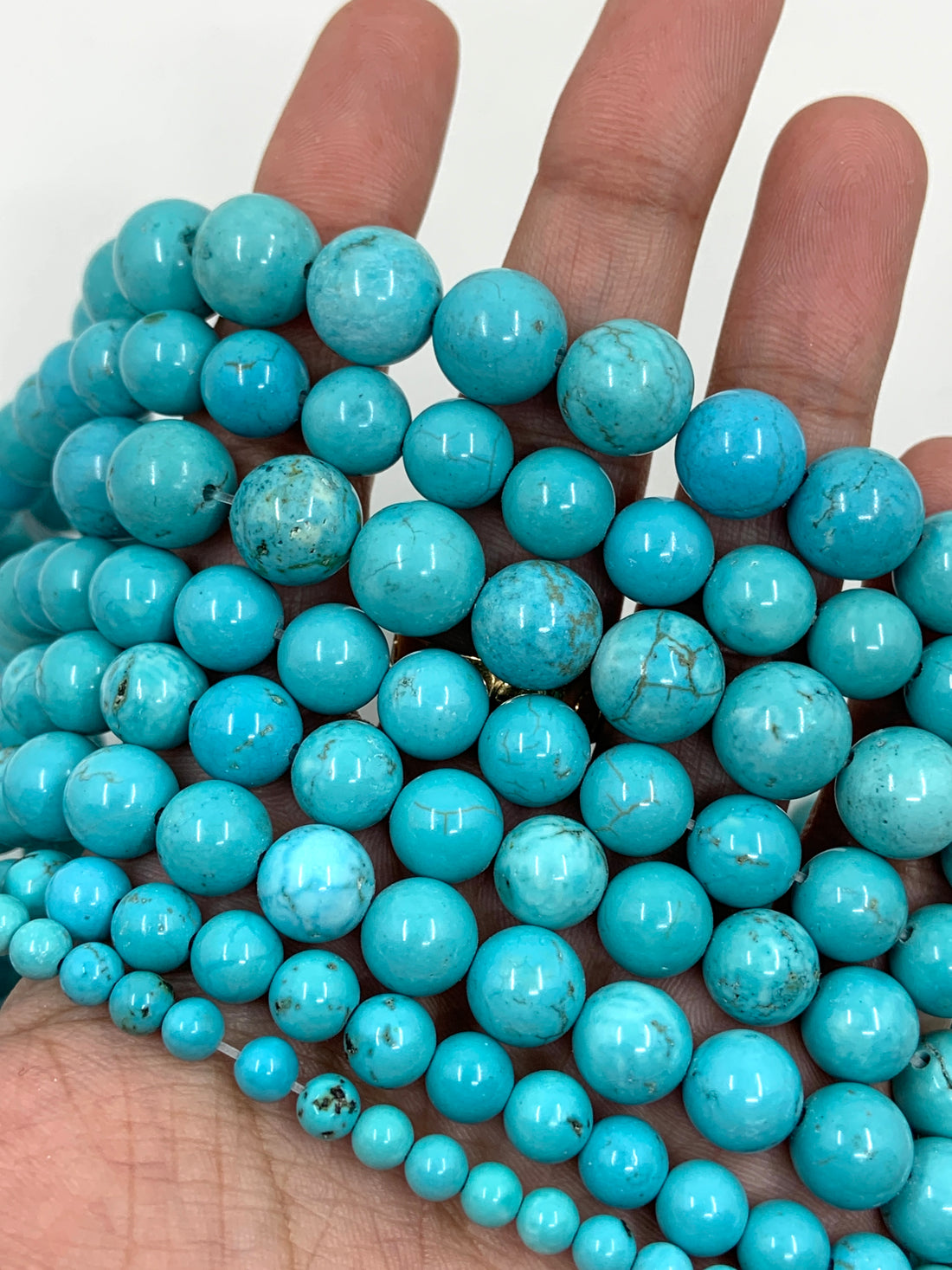 8mm Blue Turquoise Bead | Bellaire Wholesale