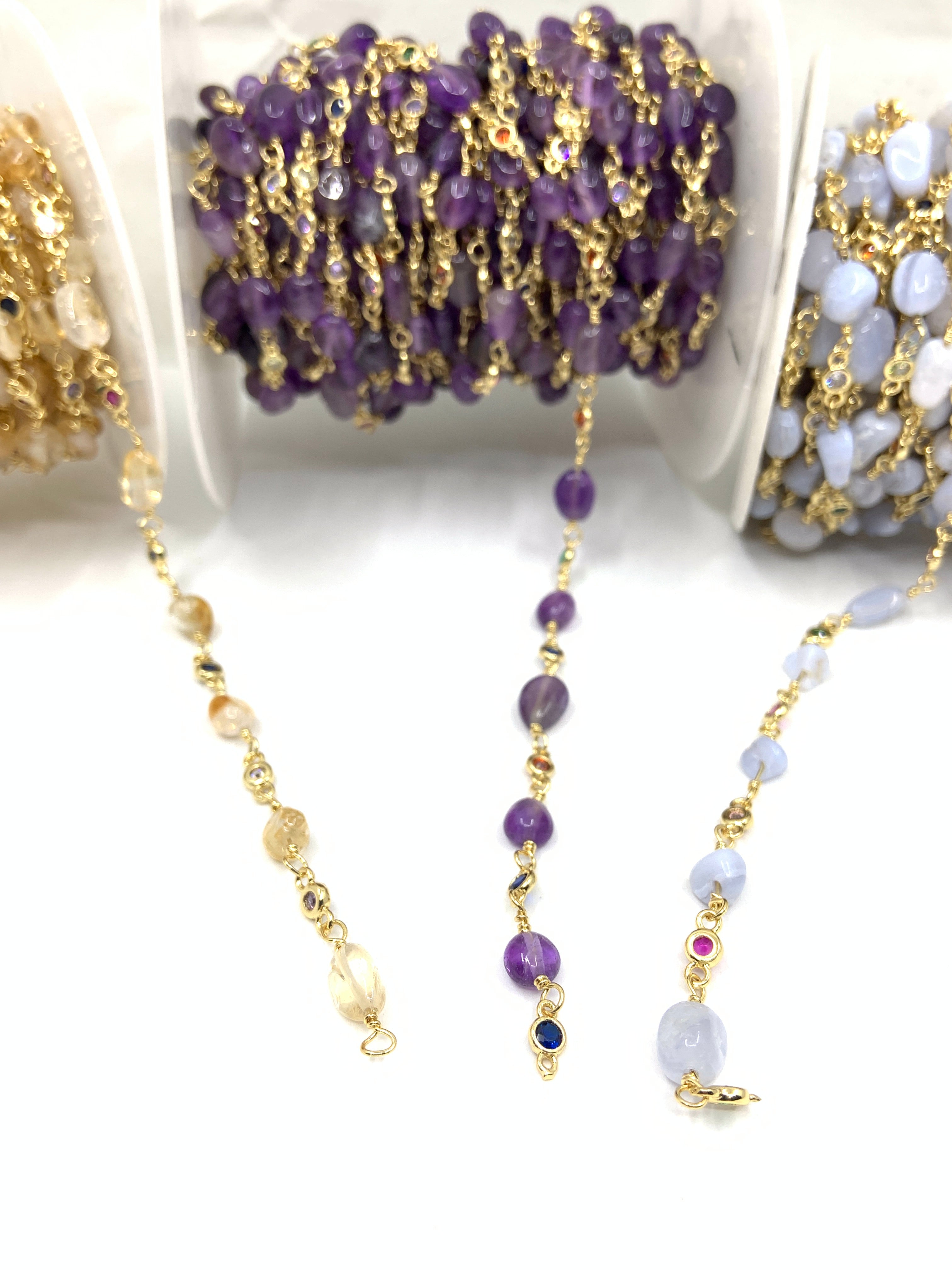 Wire Wrapped Rosary Style Chain