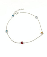 Evil Eye anklet with extension