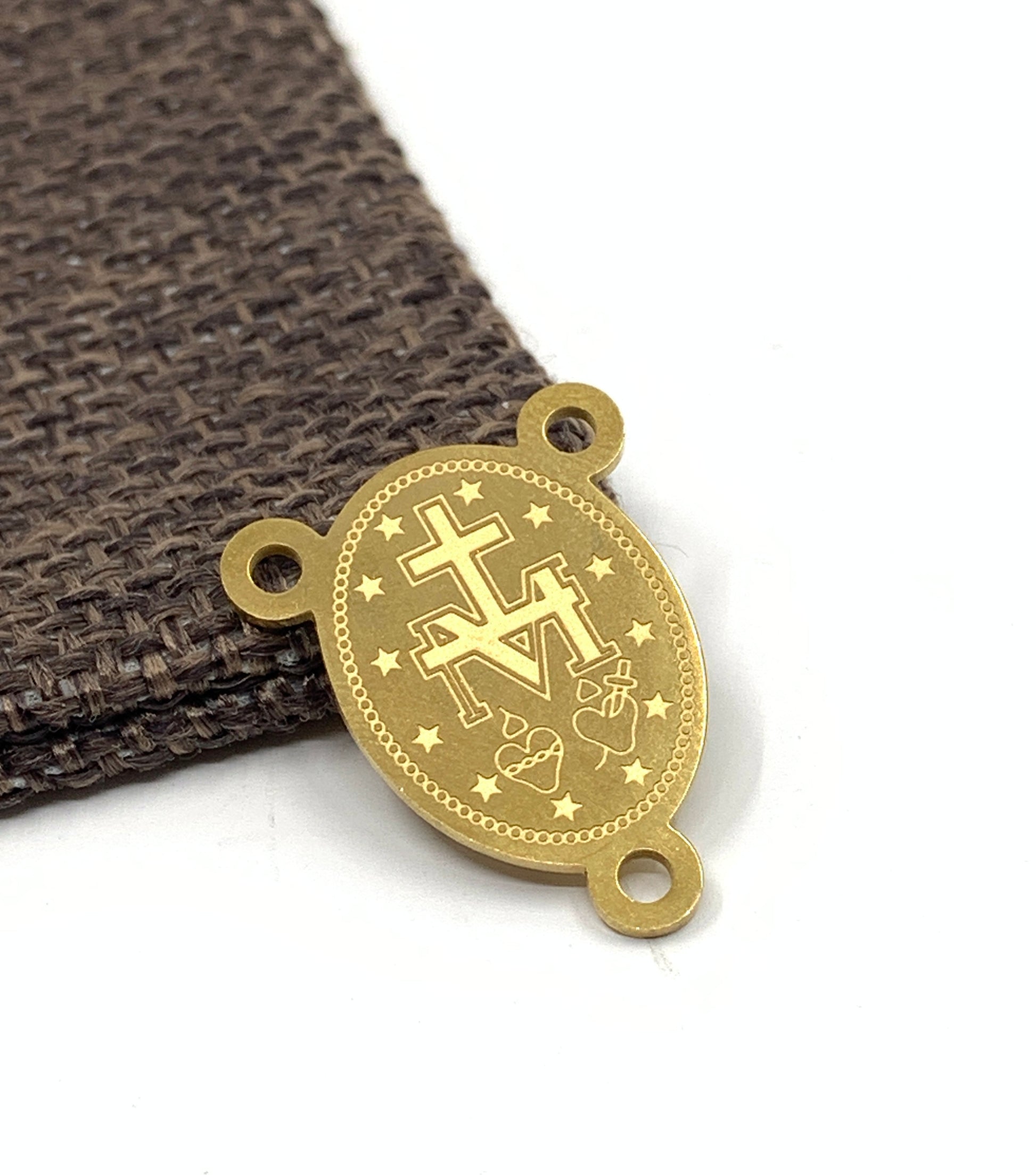 Virgin Mary Medal Rosary Centerpiece