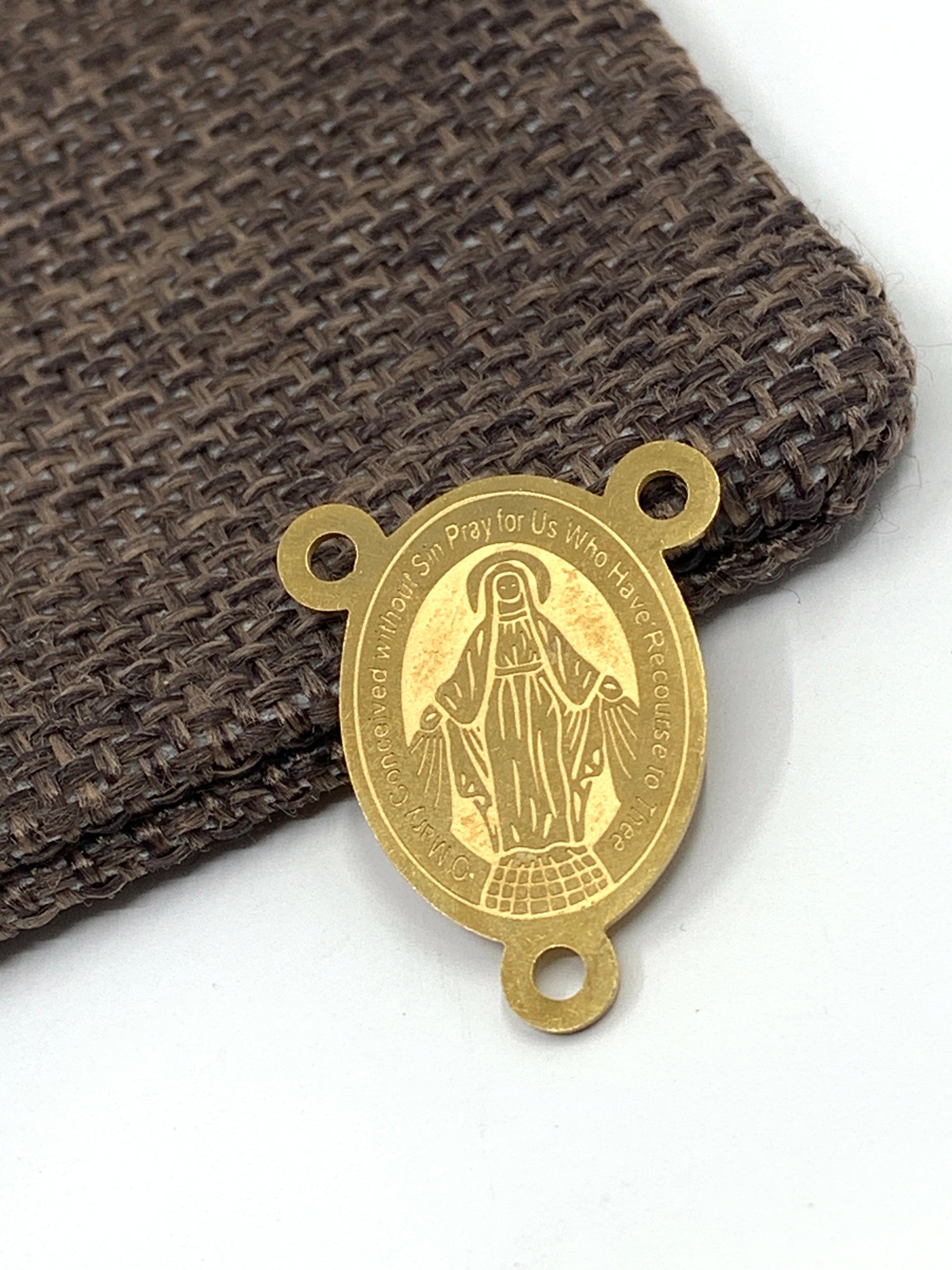 Stainless Steel Gold Plated Rosary Connector