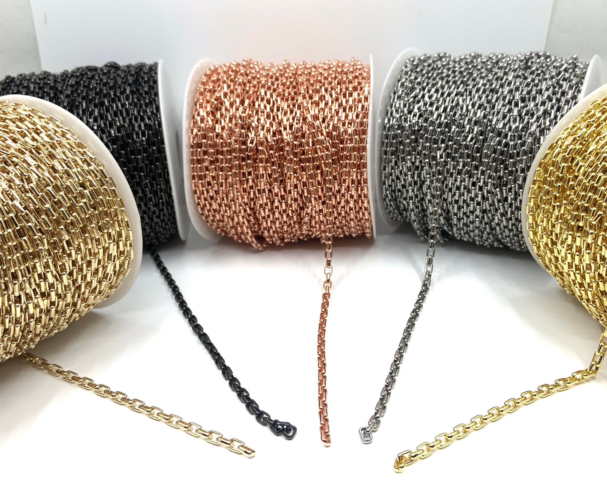 Brass Square Rolo Link Chain