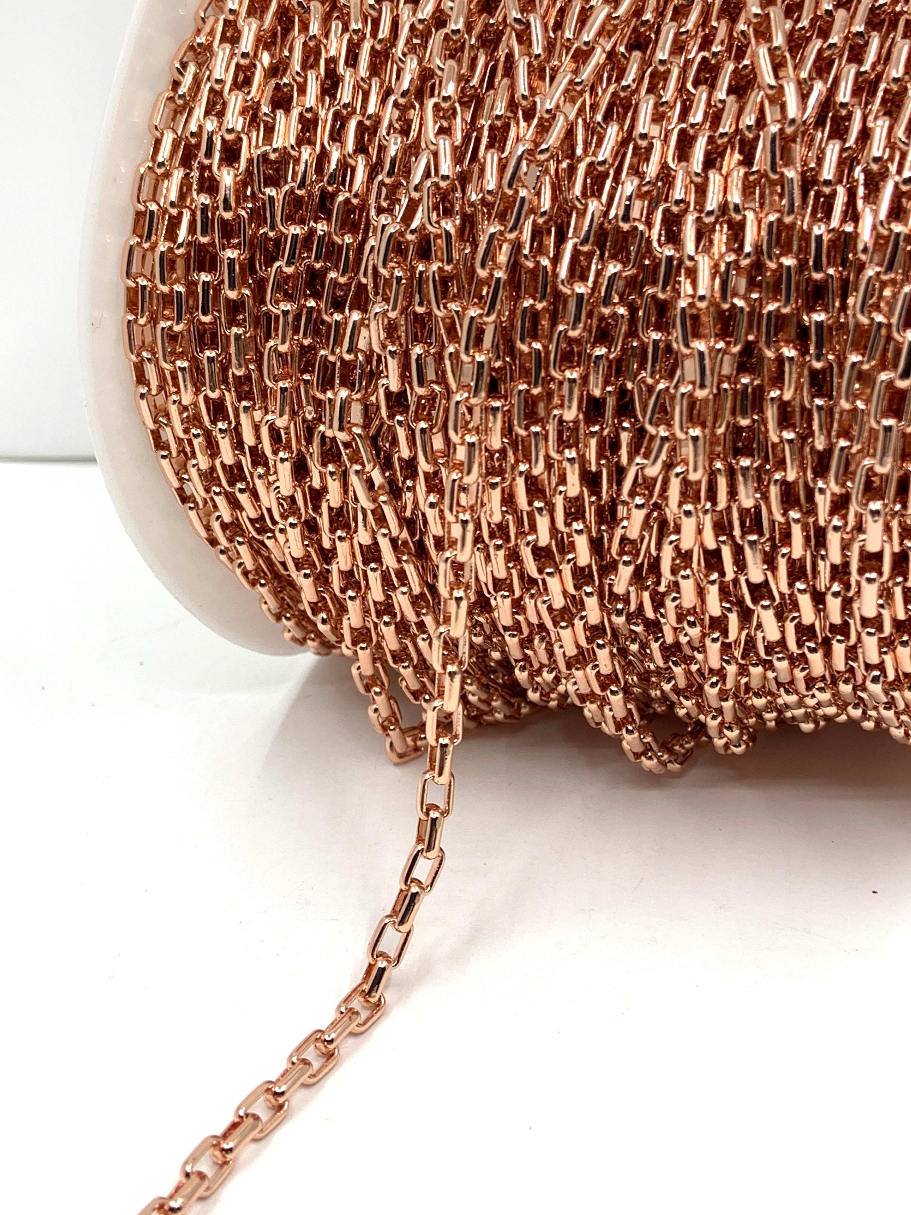 Brass Square Rolo Link Chain
