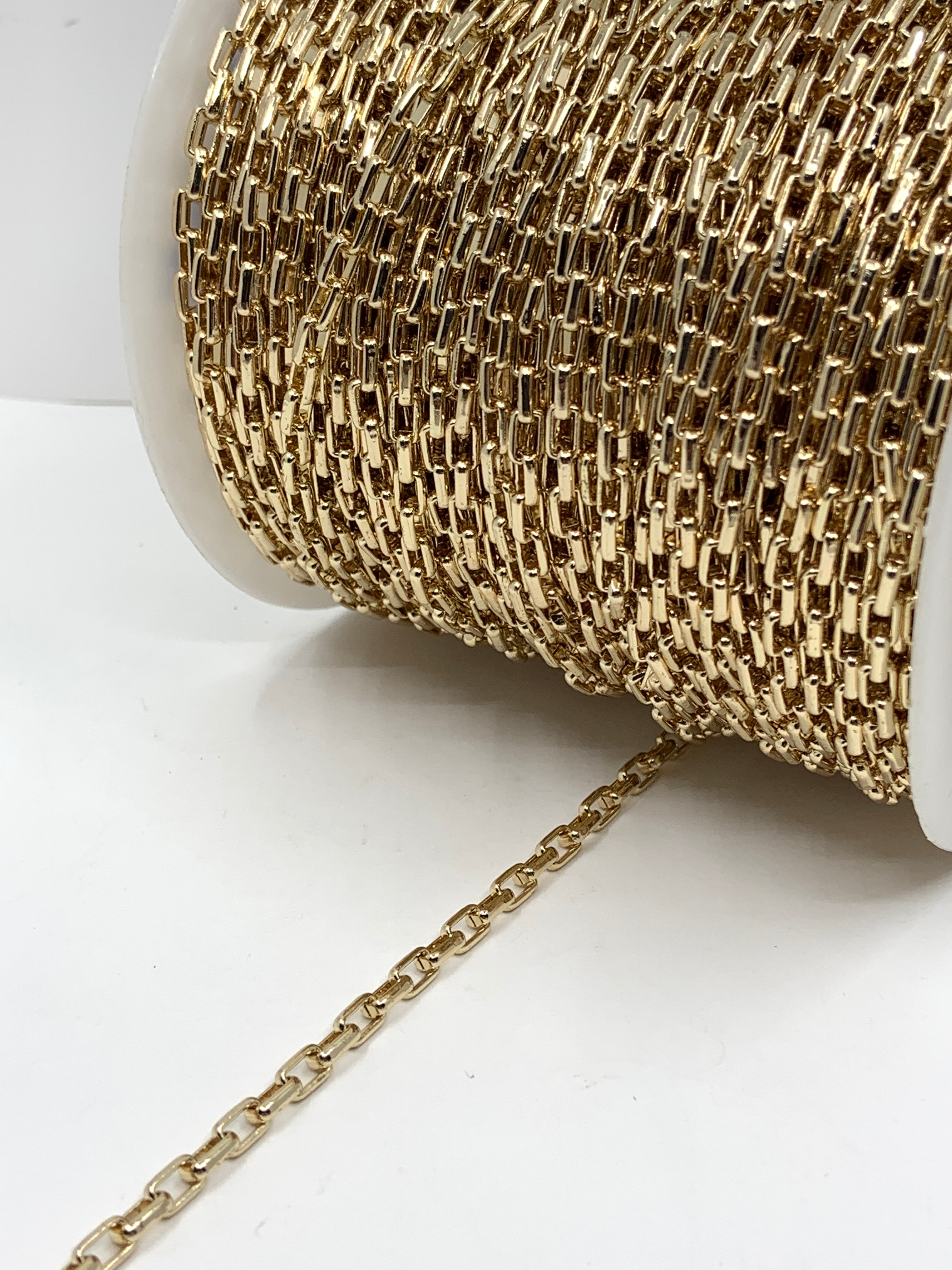 Brass Square Rolo Link Chain
