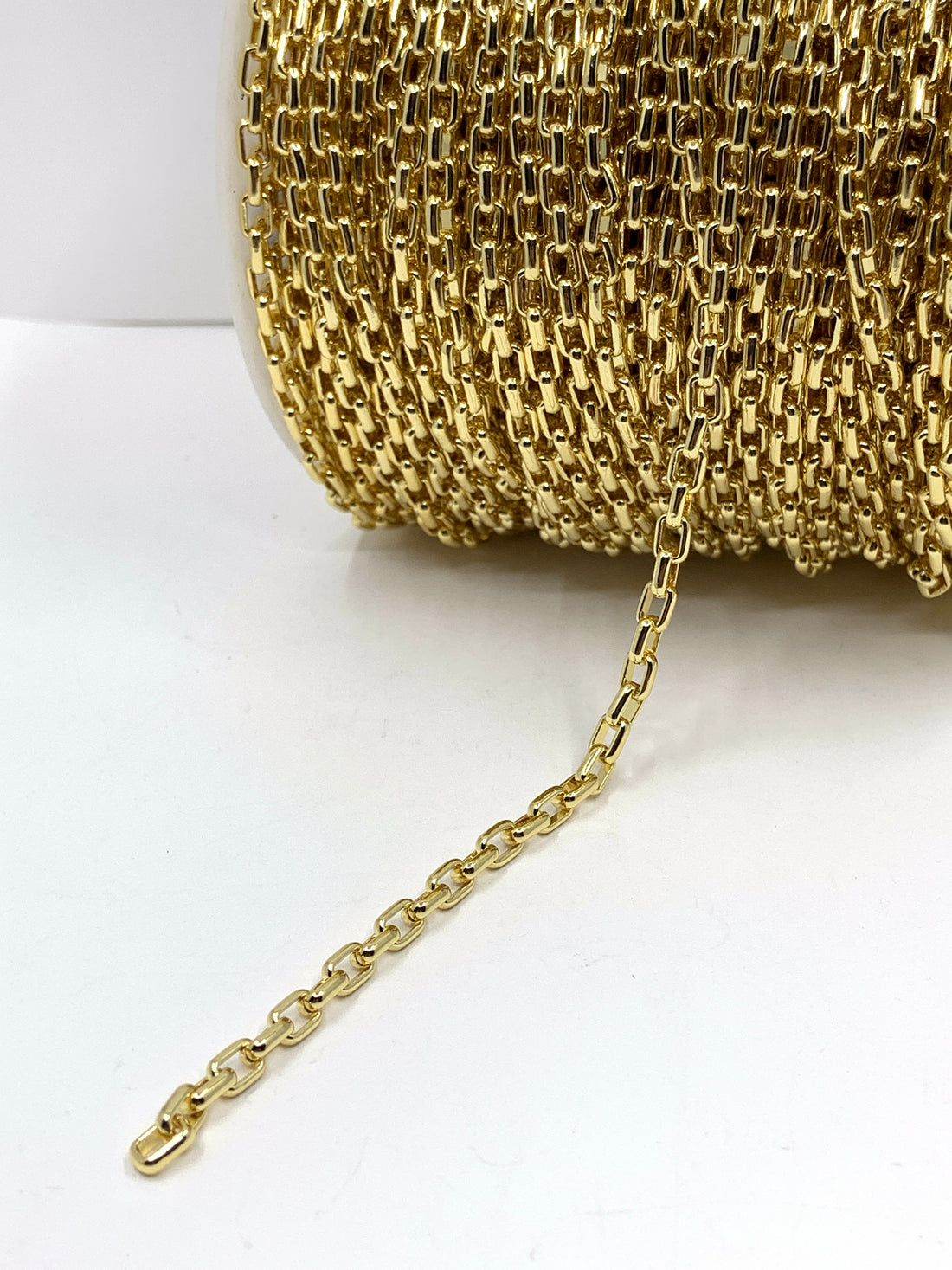 Brass Square Rolo Link Chain