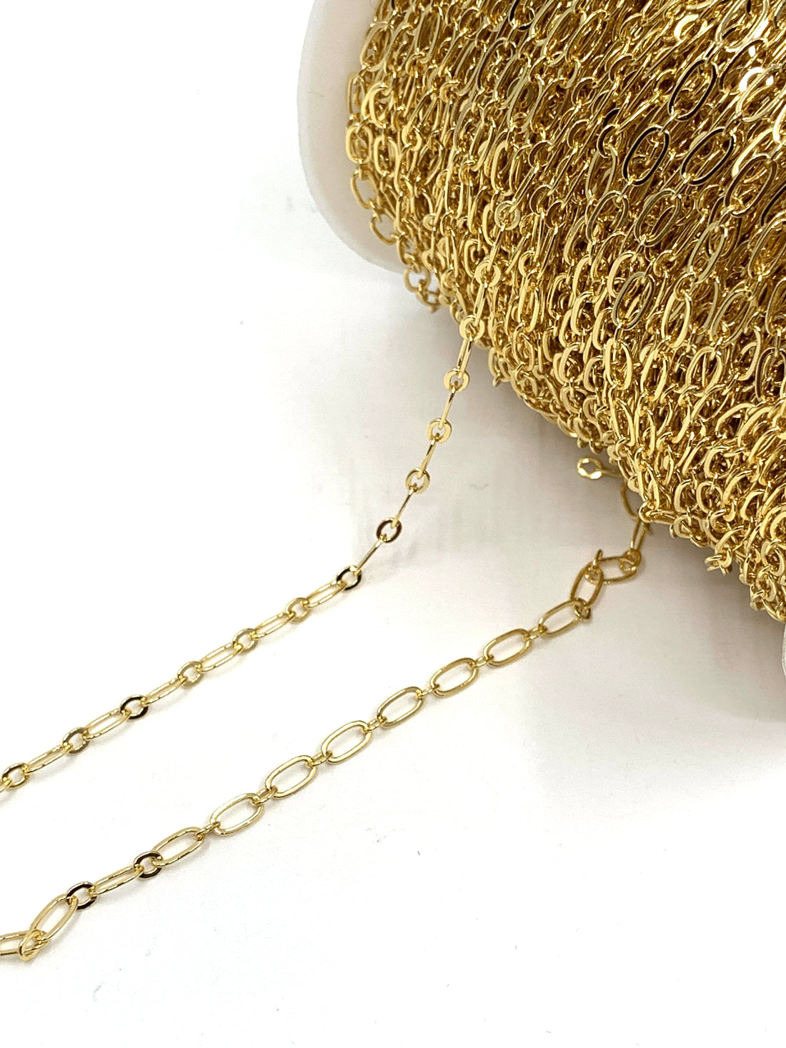 Flat Cable Link Chain in gold and silver