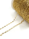 Flat Cable Link Chain in gold