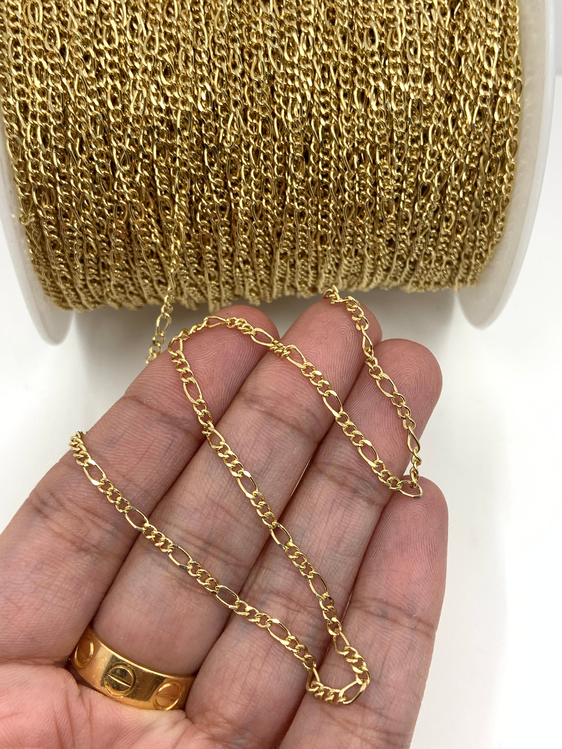 Figaro Curb Chain gold plated 