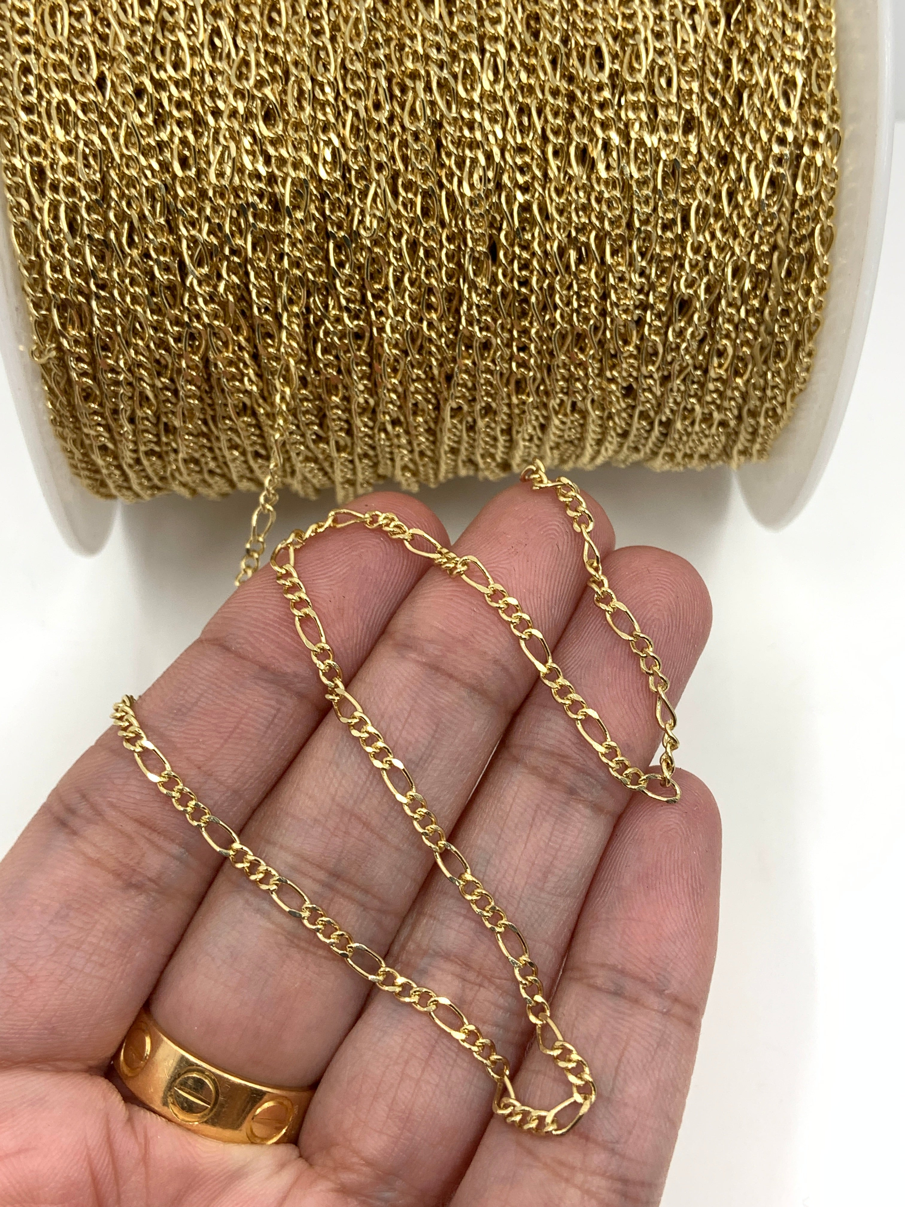 Figaro Curb Chain gold plated 