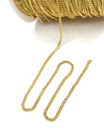 Unfinished Mini Curb Chain gold plated
