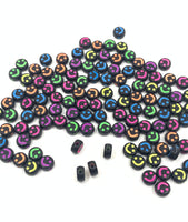 6mm Colorful Smiley face beads 