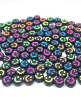 Black Acrylic Colorful Smiley Face Beads for bracelet making