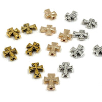 Bracelet making cross beads in gold, silver and rose gold colors