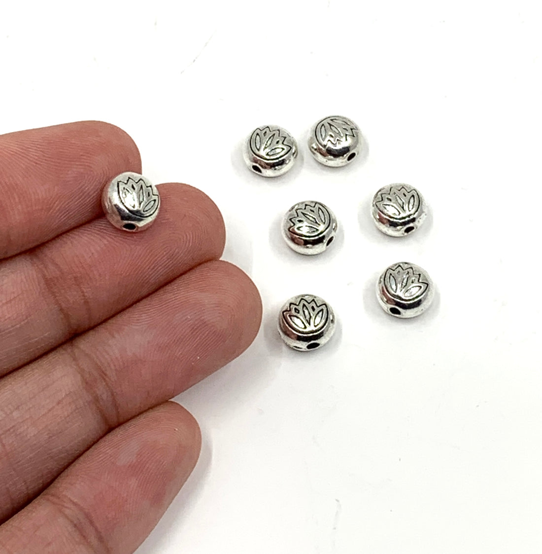 Alloy Lotus Beads