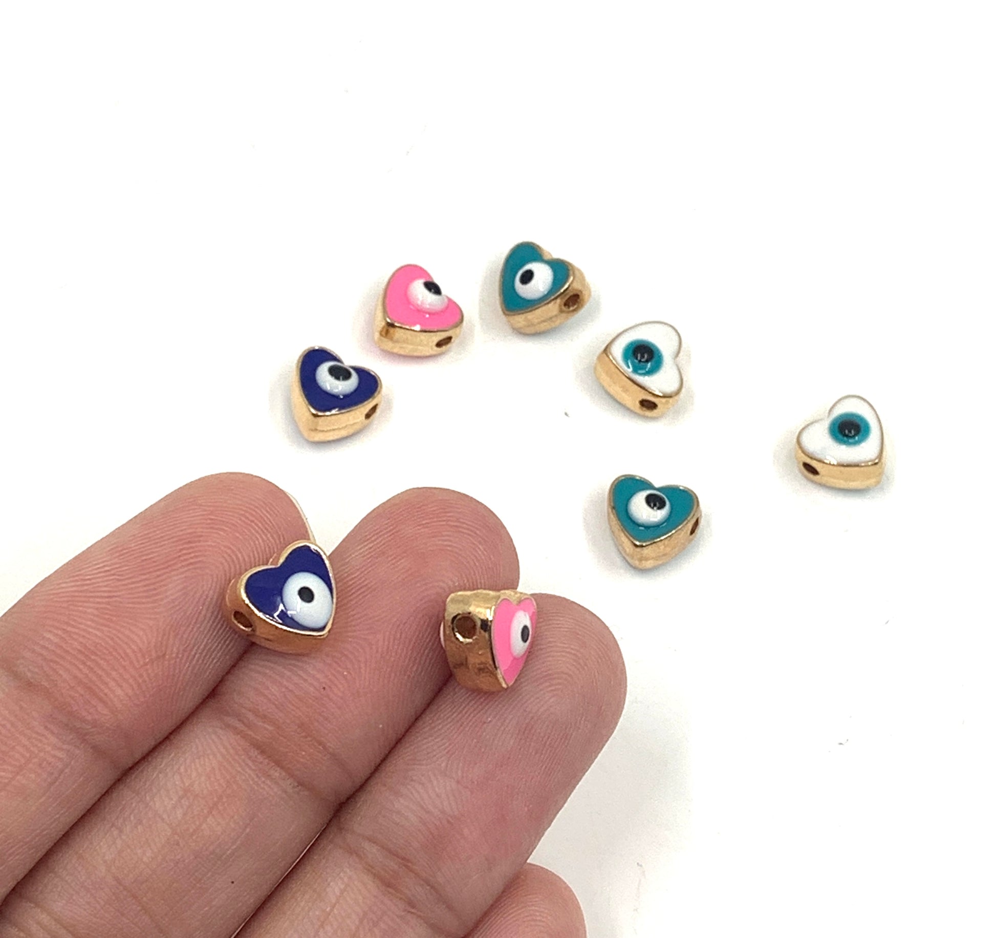 Evil Eye Bead, Heart Evil Eye