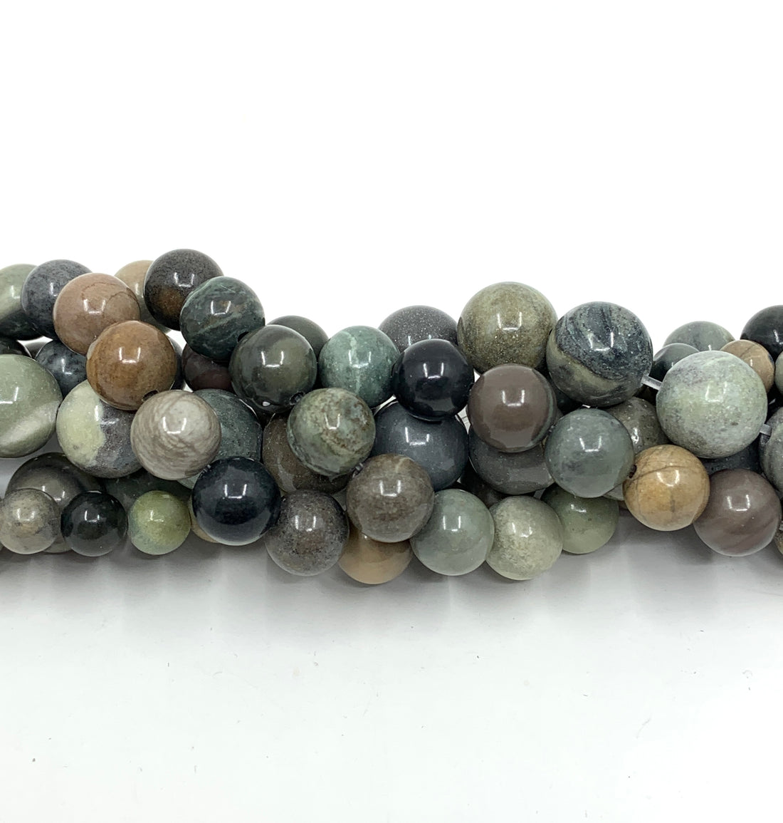 Silver leaf jasper beads 