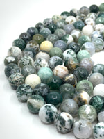 Round tree agate beads