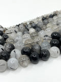 Black White Rutilated Quartz