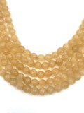 Smooth Round Honey Calcite Beads