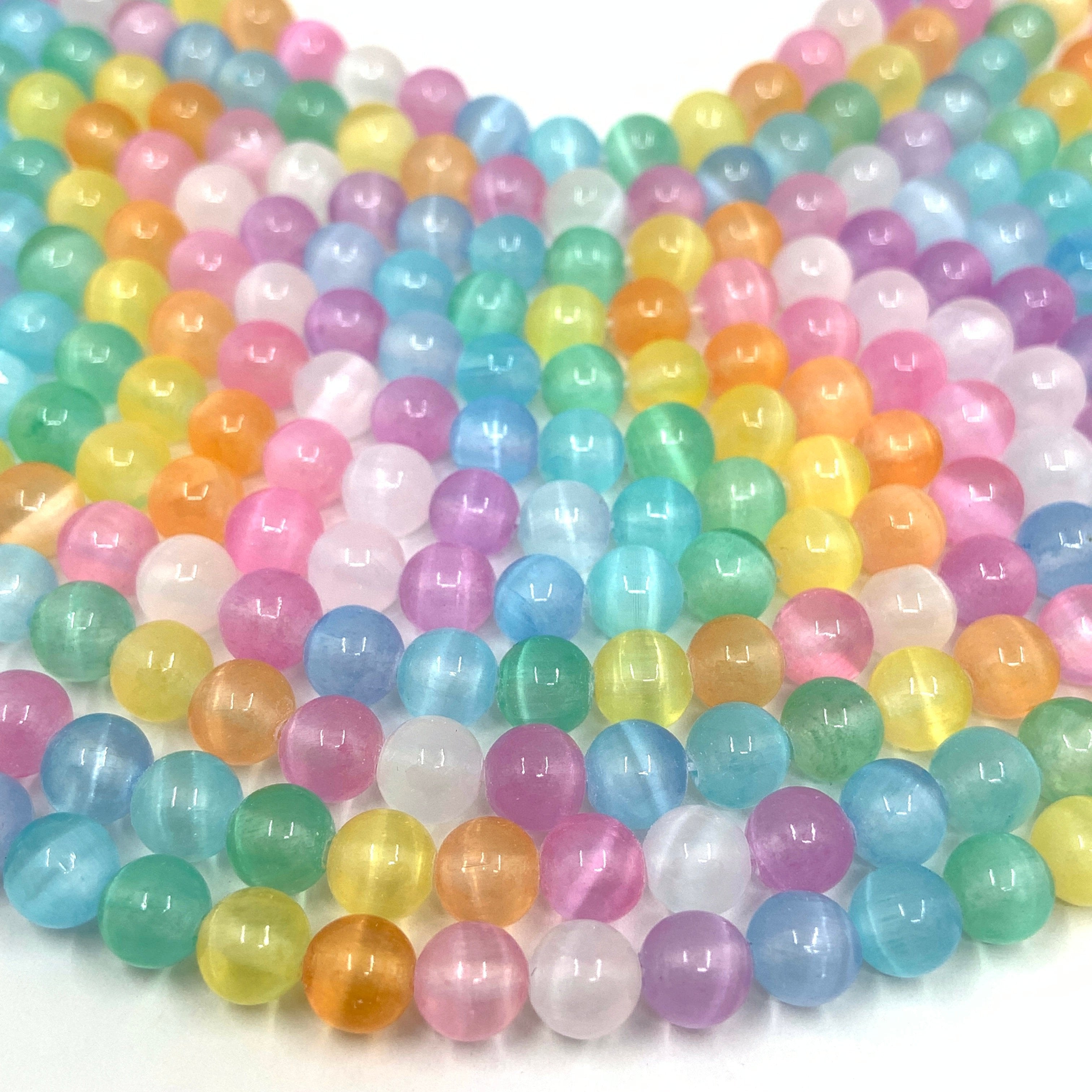 Rainbow Selenite Beads