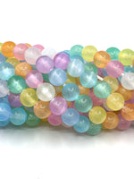 Colorful Rainbow Selenite Bead Strands