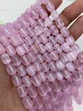 Light Purple Selenite Pill Shape Beads