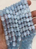 Light blue Selenite Pill Shape Beads