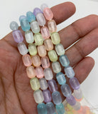 Rainbow Selenite Pill Shape Beads