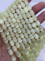 Light Yellow Selenite Pill Shape Beads