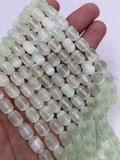 Pistachio Green Selenite Pill Shape Beads