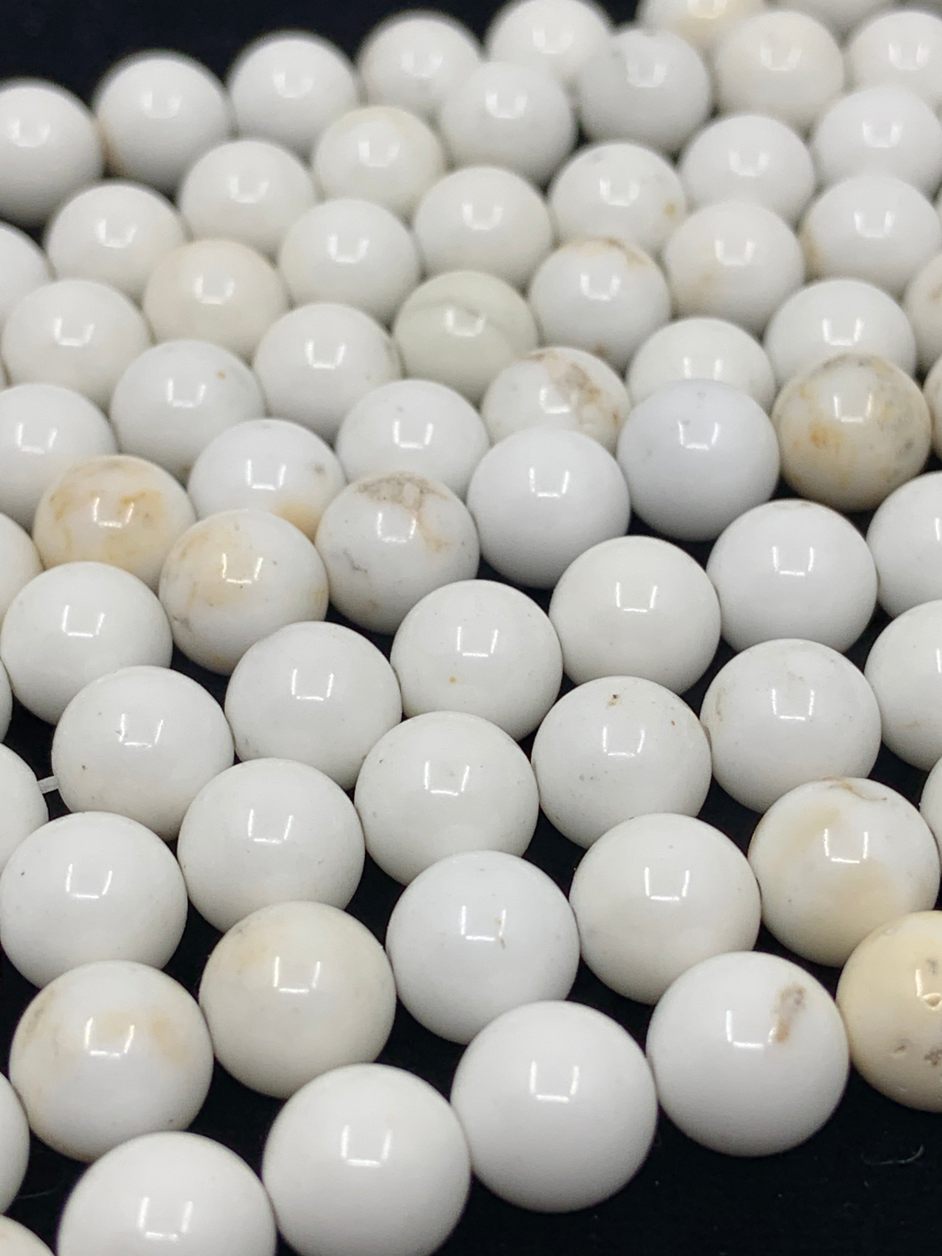 White Magnesite Beads