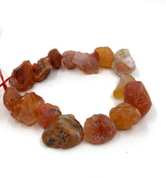 Raw Red Agate Beads