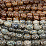 Agate dzi beads 3 eyes