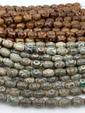 Agate dzi beads 3 eyes