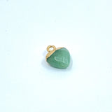 Faceted Green Aventurine Heart Charm