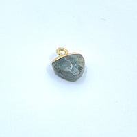 Faceted Labradorite Heart Charm