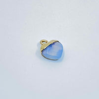 Faceted Opalite Heart Charm