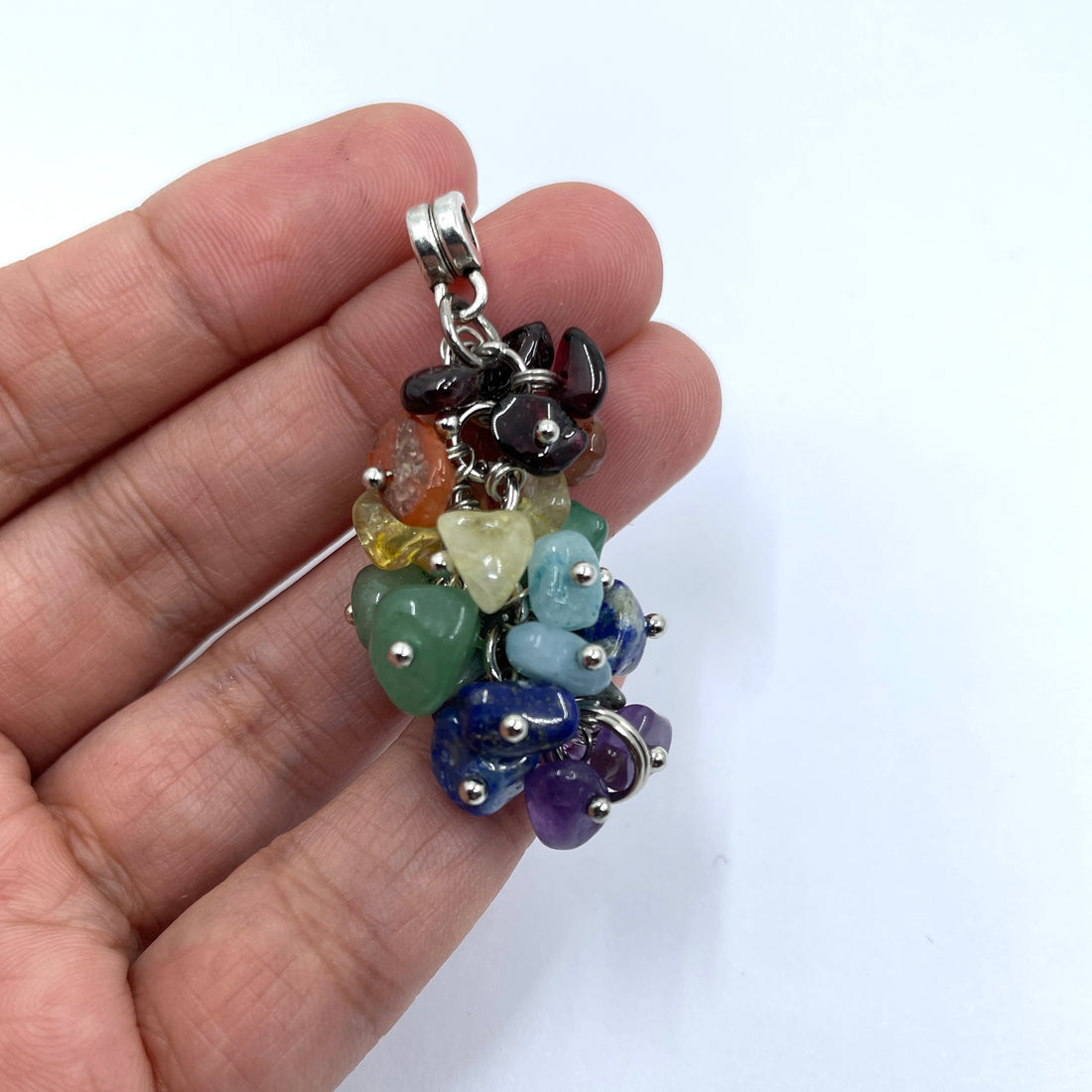Chakra Cluster Pendant, Chakra Goddess Pendant