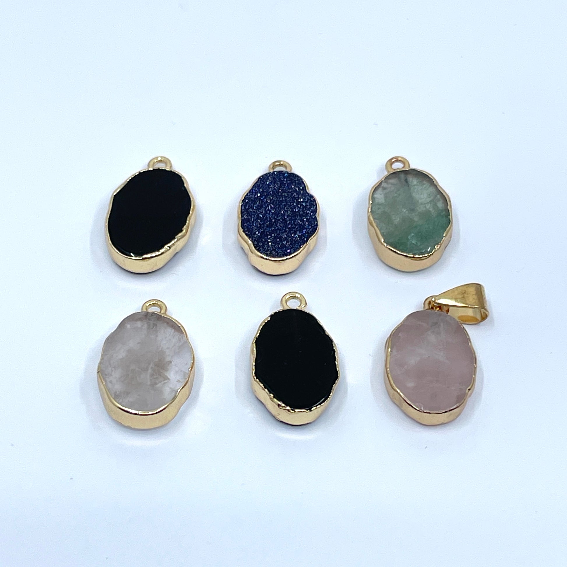 Gemstone Sign Stamped Pendant
