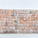 Rose gold Crackled Glass Beads