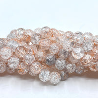 Rose gold Crackled Glass Beads