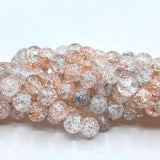 Rose gold Crackled Glass Beads
