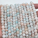 Icy Pastel Crackled Glass Beads